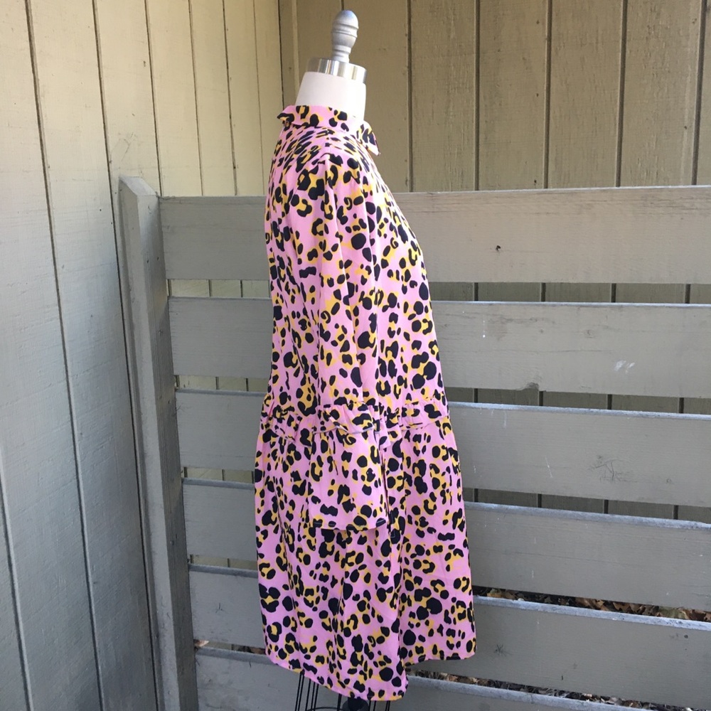Lorraine Pink Leopard Ruffle Mini Dress - Picture 3 of 7